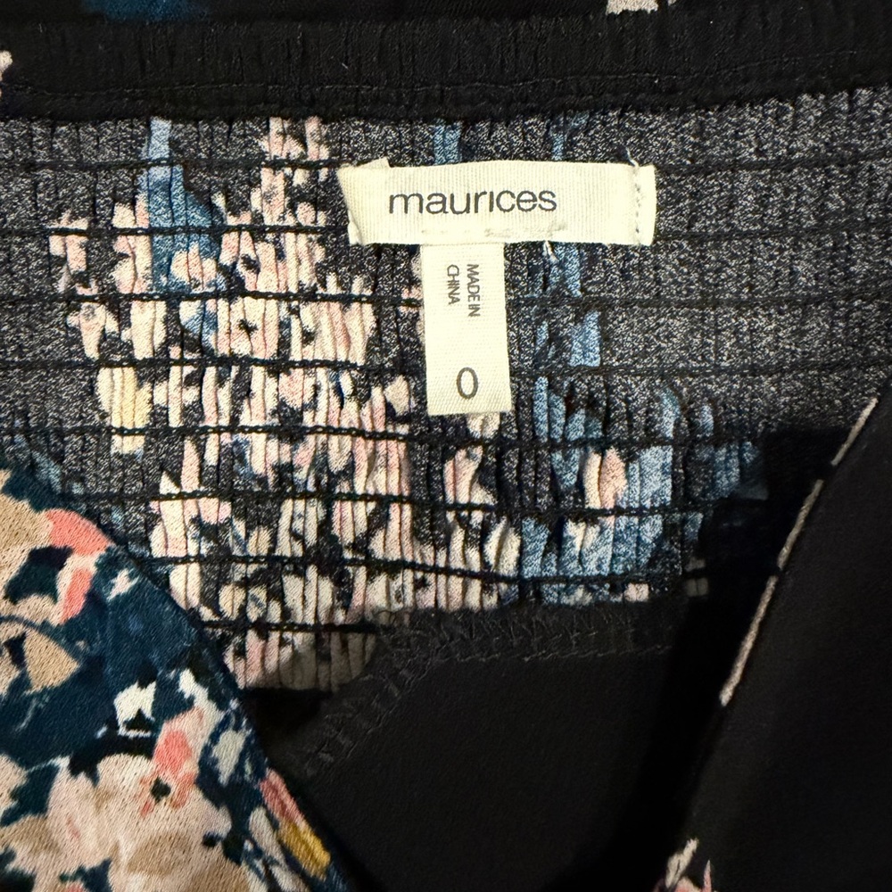 Maurices Black Floral Jumpsuit Stretch - Picture 4 of 10